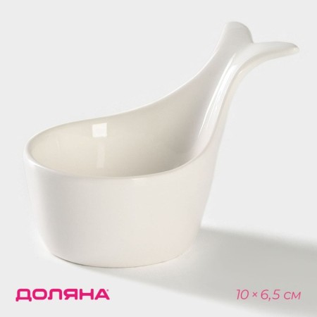 Ceramic shares "Kit", 10 × 6.5 cm, white color
