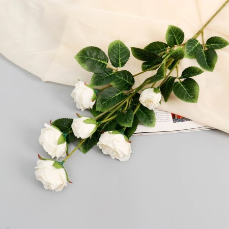 Artificial flowers "bush rose" 80 cm, white
