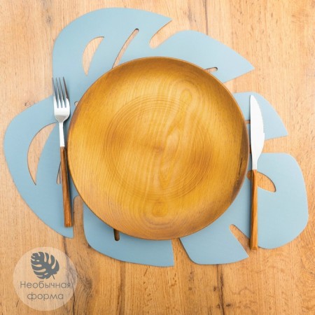 Serving napkin on the table "Leaf", 46 × 35 cm, color gray color-4