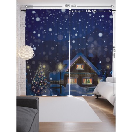 Photostes "New Year's fairy tale", Saten, size 145x265 cm, 2 pcs