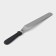 A blade with a plastic handle, curved, 37 cm, working part 25 cm, black color, black