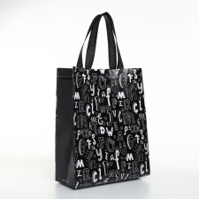 Household bag without fastening, black color
