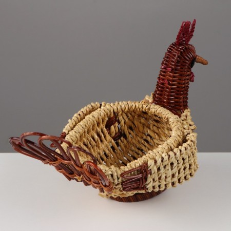 Kurochka basket, 25 x 13 x 17 cm, fern, palm sheet-1