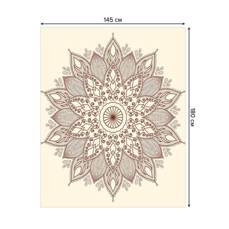 The tablecloth “Flower pattern”, rectangular, Saten, size 145x180 cm-1