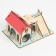 Complex-site for rodents with 2 houses and a hill, plywood, 19 x 14 cm