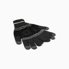 Female gloves, gray color, size 18
