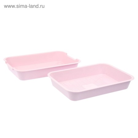 Medium toilet with a mesh of 36 x 26 x 6.5 cm, pink