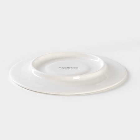 Porcelain saucer Magistro srotone, d = 15.5 cm, white color-2