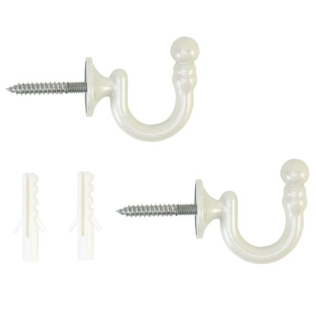 Curtain hook, 2 pcs, pearl color-1