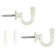 Curtain hook, 2 pcs, pearl color