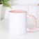 Coraming mug of ceramic with a logo, white color, volume 320 ml, pink bottom