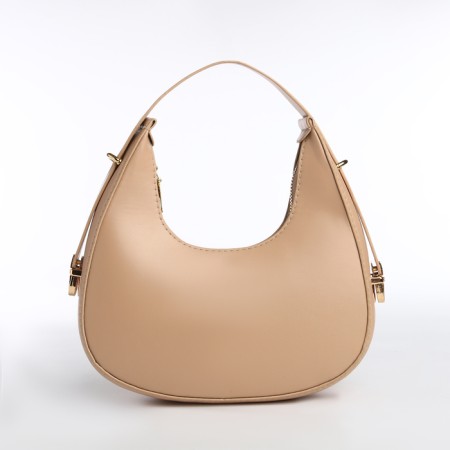 Bag Women's Baget with a zipper, beige color