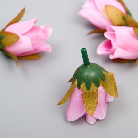 Budon on the leg for decoration "Rose Mondial" Lilac 1.7x3 cm-1