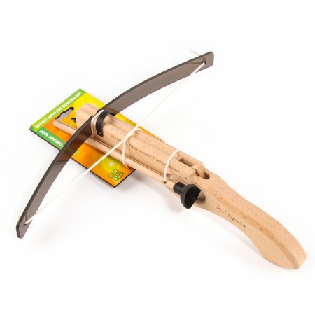 Crossbow with a mini handle with a plastic arc, 29 cm, from a beech-11
