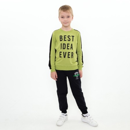 Svitshot for a boy, light color, height 128 cm-2