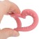 Silicone teether "heart", pink color, mum & baby