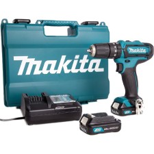 Дрель-шуруповерт Makita HP333DWAE, ударная, 12 В, 2х2 Ач, 450/1700 об/мин, 30/14 Нм, кейс