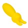 Eromantica Fluffy Minivibrator, 8.5 cm, silicone, yellow color