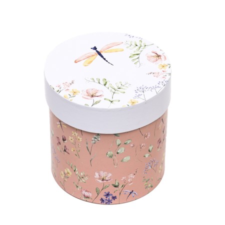 Set of round boxes 5 in 1 "mini -flowers", 20 x 20 -14 x 14 cm-3