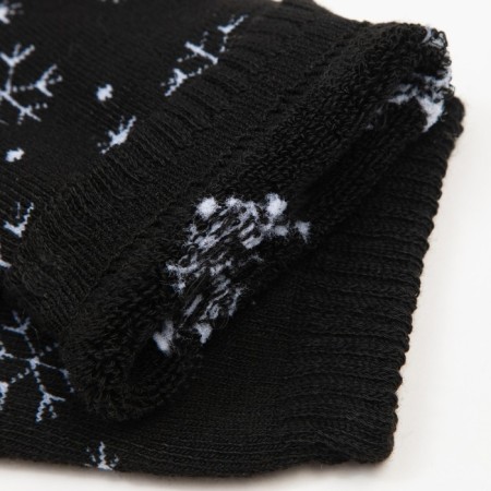 Women's socks "Snowflakes", black color, size 23-25-3