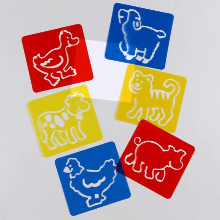 Stencils "Pets" sheet of paper, set of 6 pcs.-4
