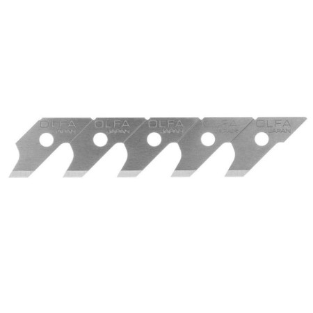 A set of OLFA OL-COB-1 feather blades, for CMP-1, 5x24.5x0.5 mm, 15 pieces