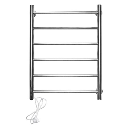 Domoterm electric heated towel rail "Aurora" 109-6, 500 x 710 mm, 6 crossbars, left