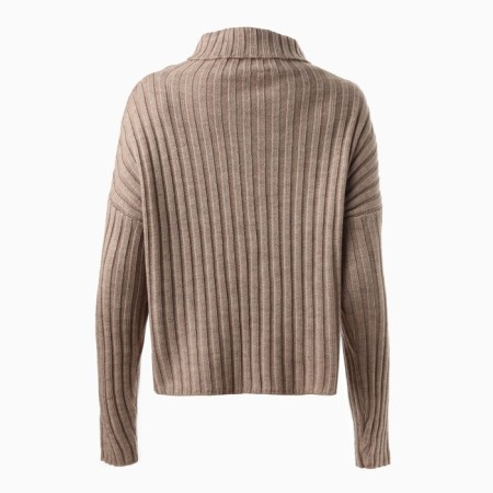 Jumper Female Minaku: Casual Collection Beige Color, Rr. 48-3