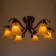 Barcelona chandelier 6he27 40W black and gold 72x72x26 cm Bayerlux