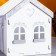 Kashpo wooden "house", 13x12x15.5 cm, oak, white