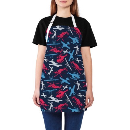Kitchen apron with photo print, size 65x65x28 cm