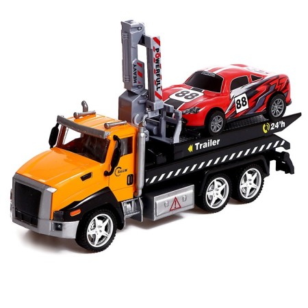Metal truck "Evaciatorial", with a machine, light and sound, inertia, mix-4