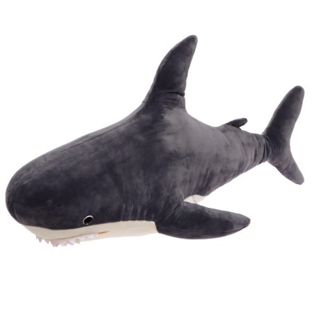 Soft toy "Shark", gray color, 95 cm
