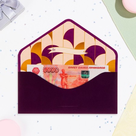 The envelope "On the day of the anniversary!" Cutting, embossing, software touch, patterns-1