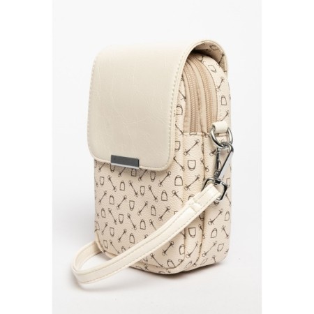 Cross-Body Bag, eco-leather, ludor beige, 12x5x19 cm-1