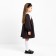 Children's dress with KAFTAN collar, size 32 (110-116 cm), black color