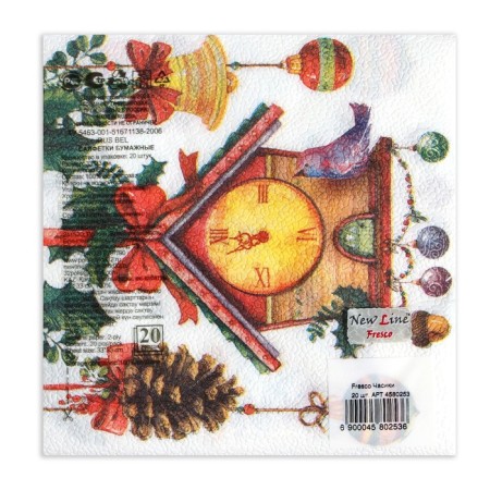 New Year's napkins Paper Fresco "Cup", 2 layers, 33*33 cm, 20 sheets-2