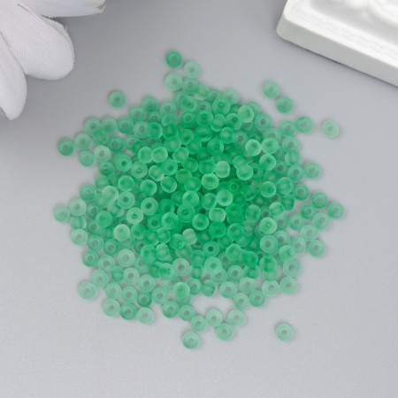 Glass 8/0 "Matte translucent. Green grass" 10 grams-1