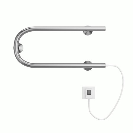 Terminus heated towel rail P-shaped, 500x200 mm, chrome
