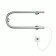Terminus heated towel rail P-shaped, 500x200 mm, chrome