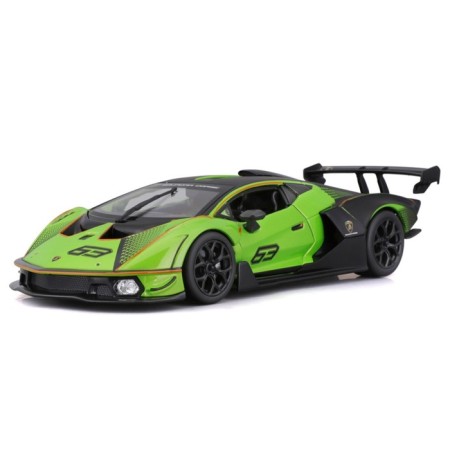 Racing machine BBURAGO Lamborghini Essenza SCV12, Die-Cast, 1:24, Green color-8