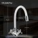Kitchen mixer Zein Z2103, two -wound, silicone spout, white/chromium