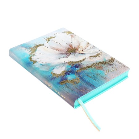 Diary Datir 2025 A6+ 176 Escalada Flower, Soft Okvl, Single Leather, Tis F, Kr BL 70g/M2-3