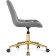 Computer chair Chester Metal/velor, gold/gray 49x60x84 cm