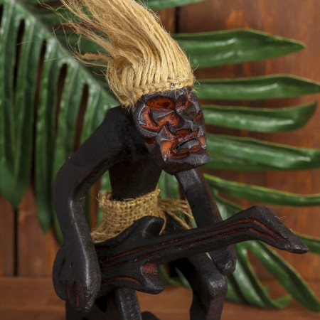 Souvenir tree calendar "Aboriginal with guitar" 23x16x7 cm-5
