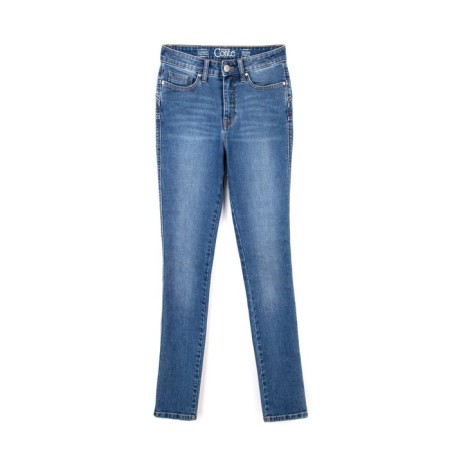 Women's jeans modeling with high planting Contte Elegant, size XS, blue color-2
