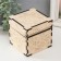 Casket-Cub for painting "Curls" 10.7x10.7x10.7 cm, plywood 6mm