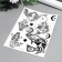Tattoo on the body Black Mermaids and Stars 21x15 cm