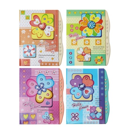 Notebook Gift Book on the castle, A6+, 48 sheets, line "Flowers", mix