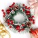 New Year's wreath with decor "snowy berries and cones", 1 pc.